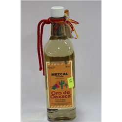 750ML BOTTLE OF MEZCAL W/ WORM 100% AGAVE TEQUILA