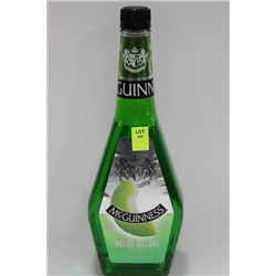 750ML BOTTLE OF MCQUINNESS MELON LIQUEUR 15%