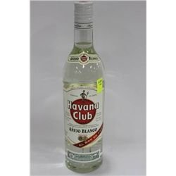 750ML BOTTLE OF HAVANA CLUB ANEJO BLANCO RUM 40%