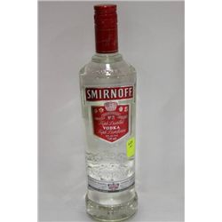 750ML BOTTLE OF SMIRNOFF TRIPLE DISTILLED VODKA