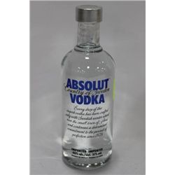 375ML BOTTLE OF ABSOLUT VODKA 40%
