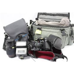 MINOLTA  PROFESSIONAL CAMERA W LENSES INCLUDING