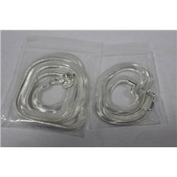 NEW HERRINGBONE CHAIN W/MATCHING BRACELET