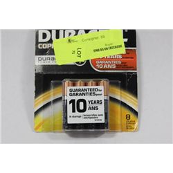 PK OF 8 DURACELL 'AAA' BATTERIES X9