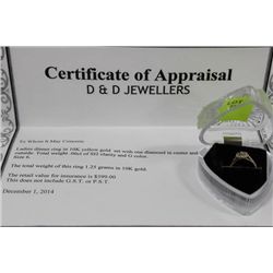 LADIES DINNER RING 10KT YELLOW GOLD