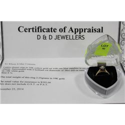 LADIES DINNER RING 10KT YELLOW GOLD