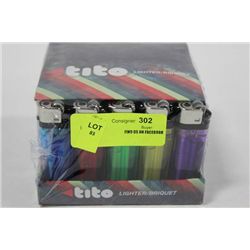 CASE OF 50 TITO LIGHTERS