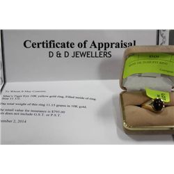 MANS 10KT TIGER EYE RING