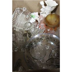 ESTATE BOX OF ORNAMENTS ETC