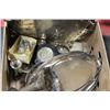 Image 1 : BOX OF ESTATE SILVERPLATED TRAYS ETC