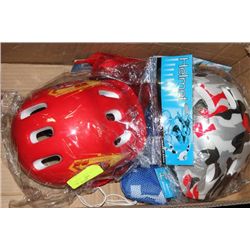 KIDS BIKING HELMET AND KNEE PADS SET