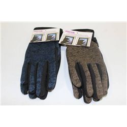 PK OF 2 LADIES DELUXE TEXTING GLOVES