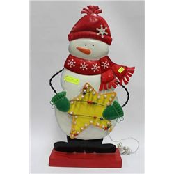 29" METAL LIGHT-UP SNOWMAN
