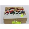 Image 1 : SNOWMAN BOX W/ HANDCRAFTED ORNAMENTS