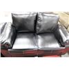 Image 2 : NEW BLACK LEATHERETTE SOFA W LOVE SEAT