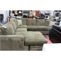 SHOWHOME  2 PC LARGE FABRIC SECTIONAL