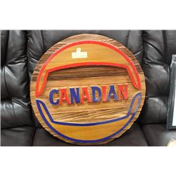 CANADIAN WOOD BEER SIGN