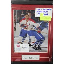 JEAN BELIVEAU GUARANTEED AUTHENTIC AUTOGRAPHED