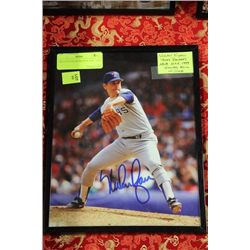 NOLAN RYAN SIGNED 8 X 10 W / COA