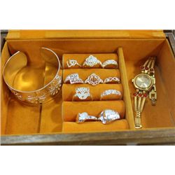 JEWELLERY CASE W/ CONTENTS