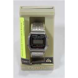 MENS SILVER TONE LORUS WATCH