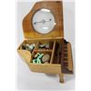Image 1 : WOOD PIANO JEWELLERY BOX W CONTENTS