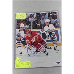 THEO FLEURY SINGED MAGAZINE PAGE W / COA