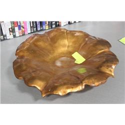 BRONZE FLOWER SHAPED FRUIT BOWL