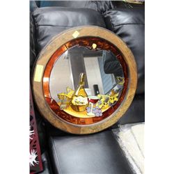 ROUND STAIN GLASS STYLE MIRROR