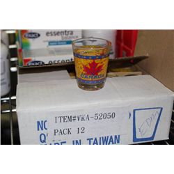 BOX OF 12 SHOT GLASSES X4