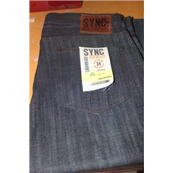 PAIR OF MENS SYNC JEANS ON CHOICE: SIZE 34