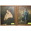 Image 1 : ESTATE FRAMED BLUE BOY AND LADY PICTURES