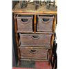 Image 1 : WICKER STAND W/ 4 DRAWERS