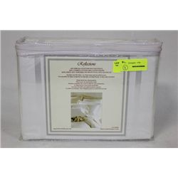 600 THREAD COUNT KING SHEET SET: WHITE STRIPES