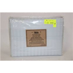 400 THREAD COUNT KING SHEET SET: BLUE STRIPES