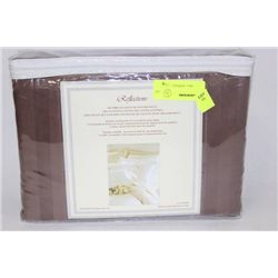 400 THREAD COUNT KING DUVET SET BROWN