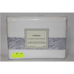 360 THREAD COUNT QUEEN SHEET SET W PURPLE STRIPES