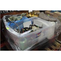 PALLET OF SHOWHOME DECORATIONS, ETC.