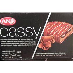 BOX OF 24 CASSY MILK CHOCOLATE COATED CAKE BARS