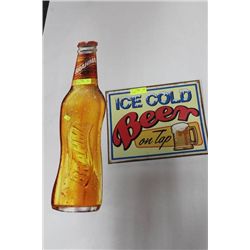 2 BEER SIGNS