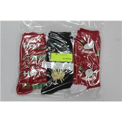 PK OF 3 LADIES WINTER THEME SOCKS X13