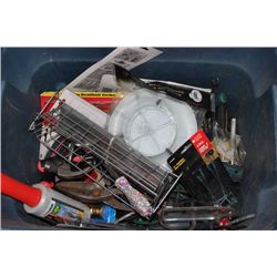 BIN OF MISCELLANEOUS TOOLS AND ACCESSORIES