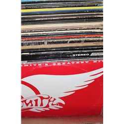 BOX OF OLD ROCK N ROLL RECORDS