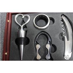 ROSEWOOD BOX W/ WINE KIT SET