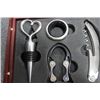 Image 1 : ROSEWOOD BOX W/ WINE KIT SET