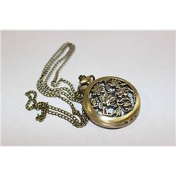 FLORAL ETCHED POCKET WATCH