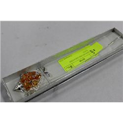 STERLING SILVER GOLD FISH NECKLACE