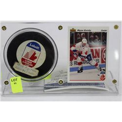 GAME USED CANADA CUP PUCK FROM "BILL TUELES"