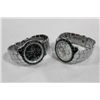 Image 1 : PAIR OF MENS STAINLESS STEEL WATCHES