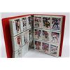 Image 1 : RED BINDER FULL OF 1990 UPPER DECK HOCKEY CARDS